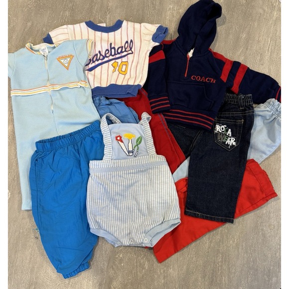 VTG 90's‎ Baby Boys Clothes Sz 3M -24M Rocawear Primary Colors 10 Pc Set - Picture 1 of 14